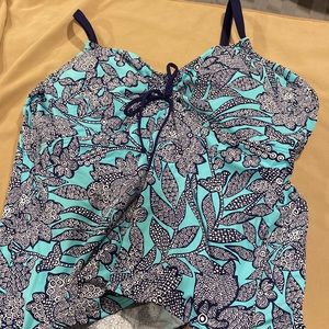 Swimsuit Top in Blue and Turquoise